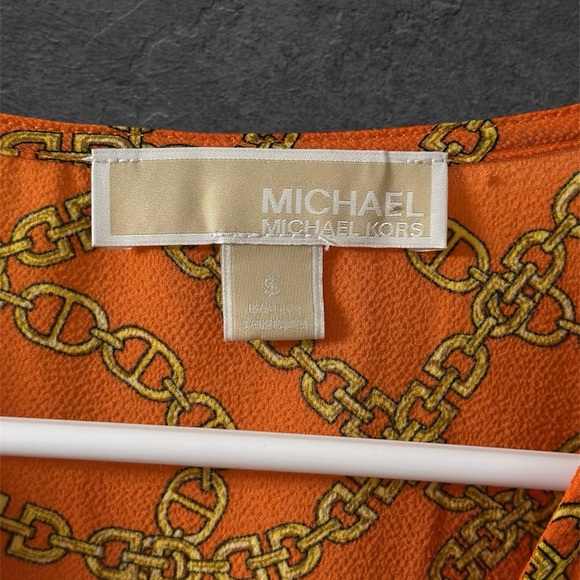 VINTAGE 2004- Michael Kors Orange Smocked Blouse - Picture 6 of 6